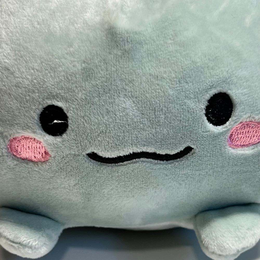 Small Dinosaur Plush Toy Mint Green Kawaii Soft Squishy Crown Accessory - Picture 8 of 8